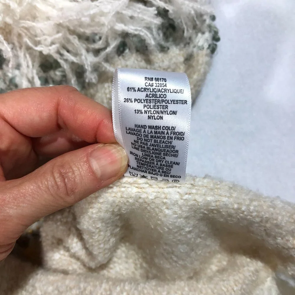 NEW Anthropologie Anthro Womens One Size Ivory Chunky Open Cardigan NWT $120 - Picture 12 of 12